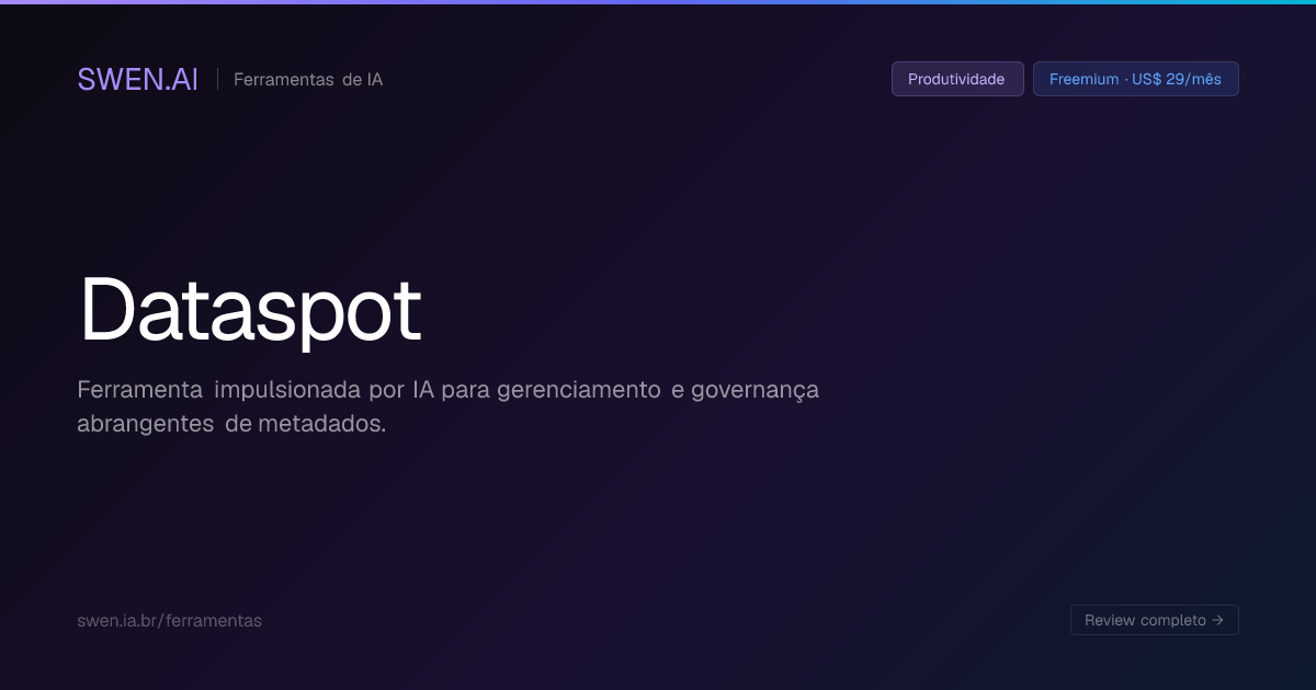 Dataspot: O que é, como funciona, preços e alternativas | SWEN.AI
